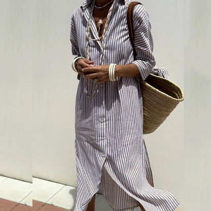 Shirt Dress | Women's Elegant Striped Asher
