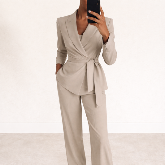 Wynn | Tie-Waist Blazer and Trousers Set