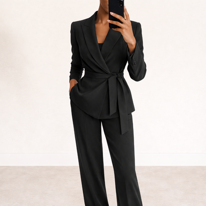 Wynn | Tie-Waist Blazer and Trousers Set