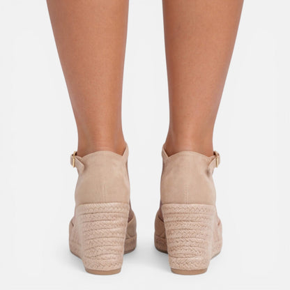 Elegant Black Closed-Toe Espadrille Wedge Sandals — product view 8