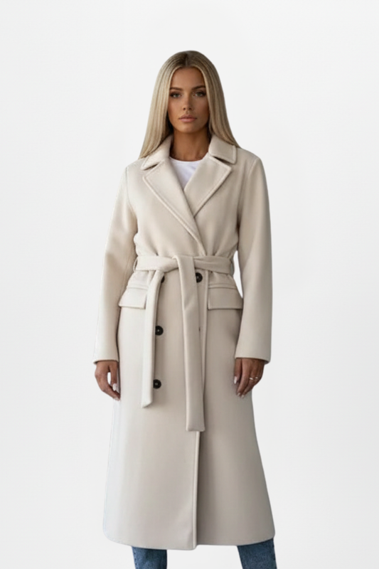 Charlotte Beaumont long belted coat - Sela Look