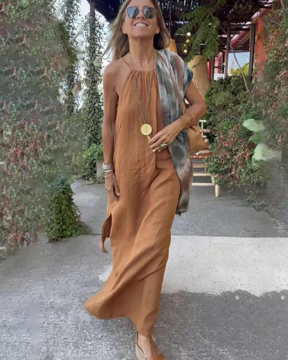 Halter Maxi Dress | Women's Sleeveless Casual