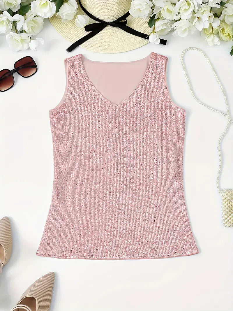 Sleeveless Top | Women's Embellished Elegant