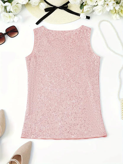 Sleeveless Top | Women's Embellished Elegant