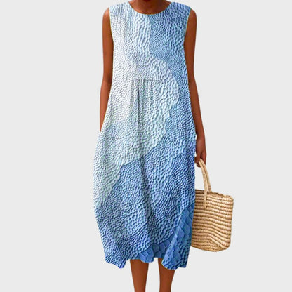 Emma | Women's Sleeveless Tiered Midi Dress – product image 3