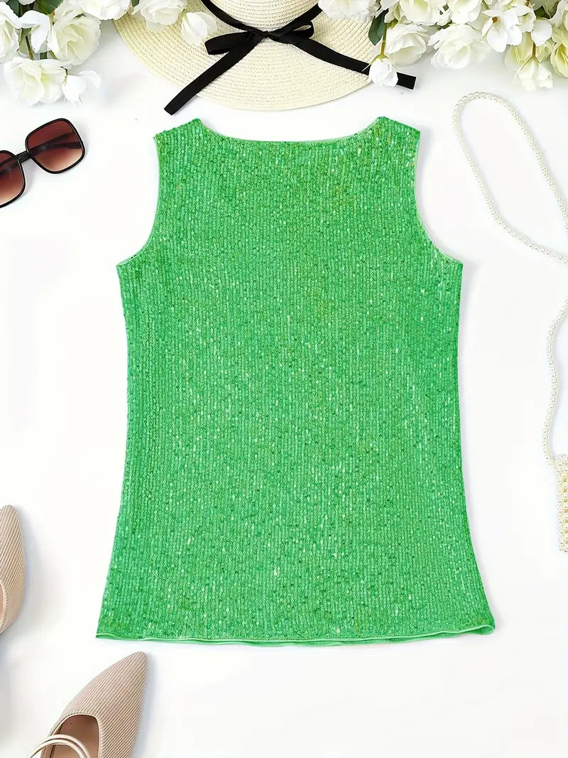 Sleeveless Top | Women's Embellished Elegant
