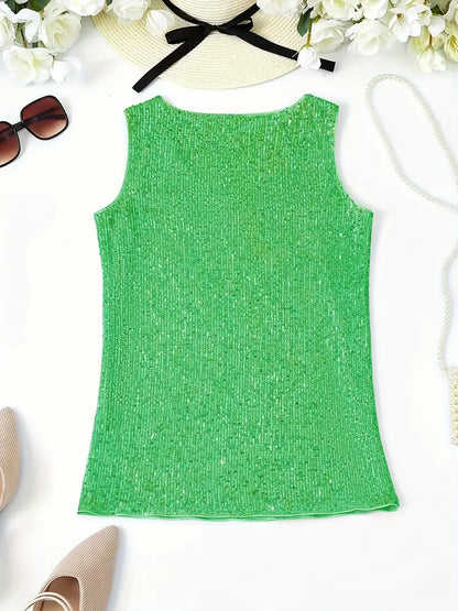 Sleeveless Top | Women's Embellished Elegant