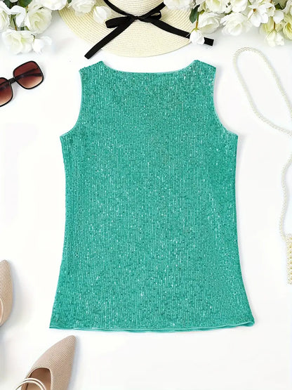 Sleeveless Top | Women's Embellished Elegant