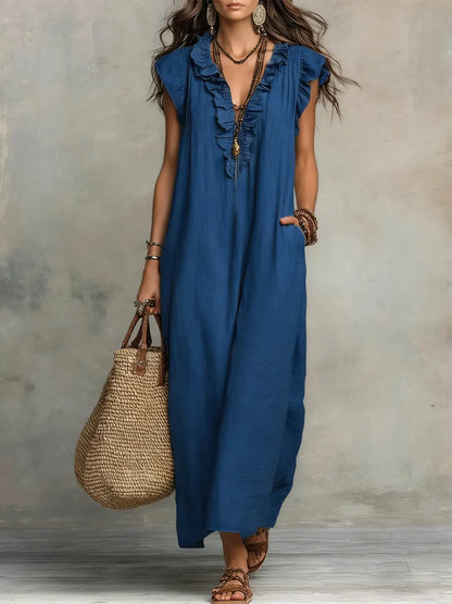 Saskia | Sleeveless Kaftan Maxi Dress