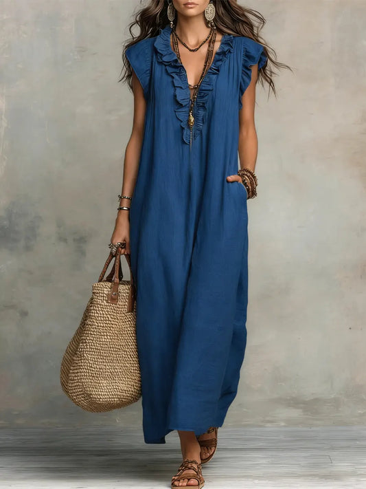 Saskia | Sleeveless Kaftan Maxi Dress