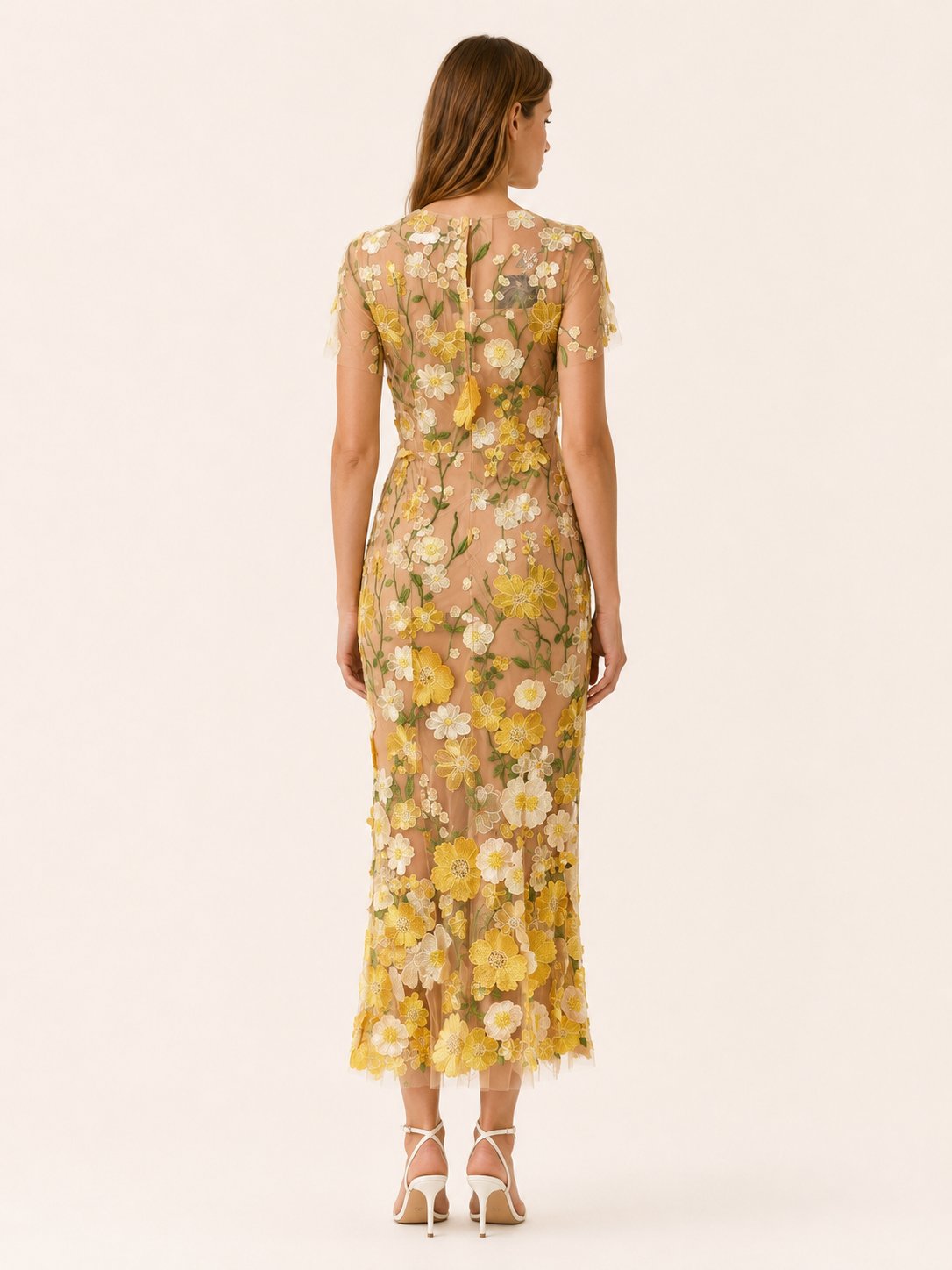 Penelope | Women's Floral-Appliqué Embroidered Maxi Dress – product image 3