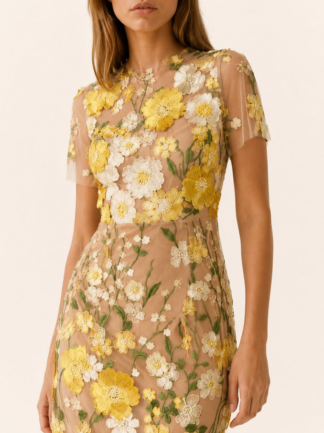 Penelope | Women's Floral-Appliqué Embroidered Maxi Dress – product image 4