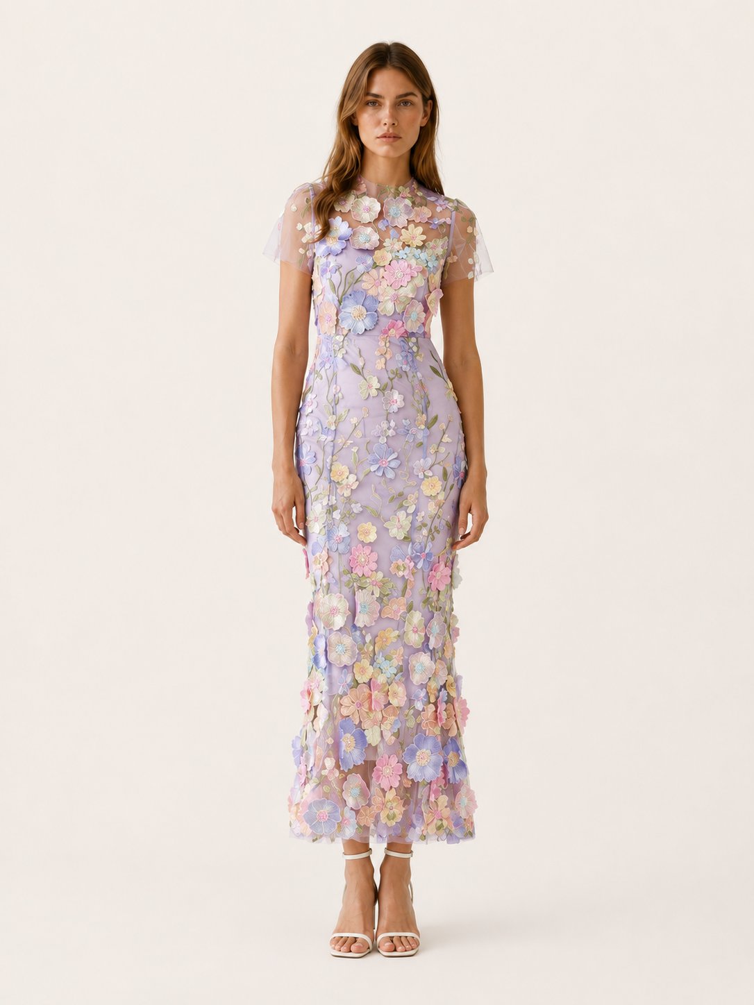 Penelope | Women's Floral-Appliqué Embroidered Maxi Dress – product image 7