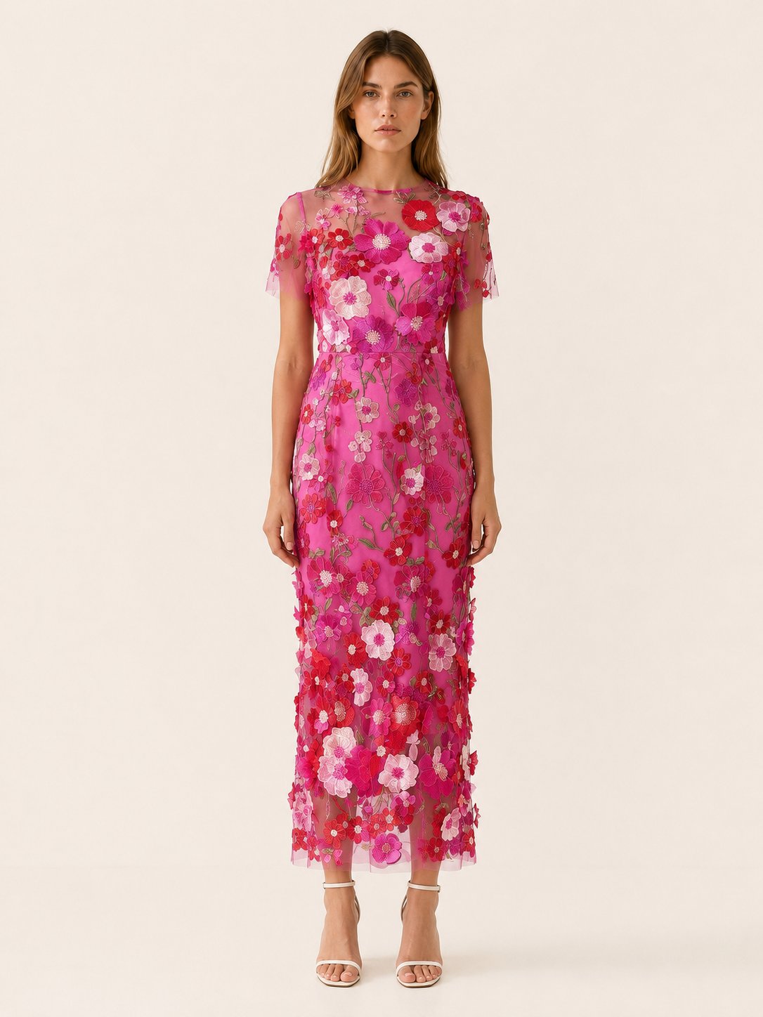 Penelope | Women's Floral-Appliqué Embroidered Maxi Dress – product image 8