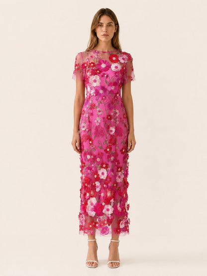 Penelope | Women's Floral-Appliqué Embroidered Maxi Dress – product image 8
