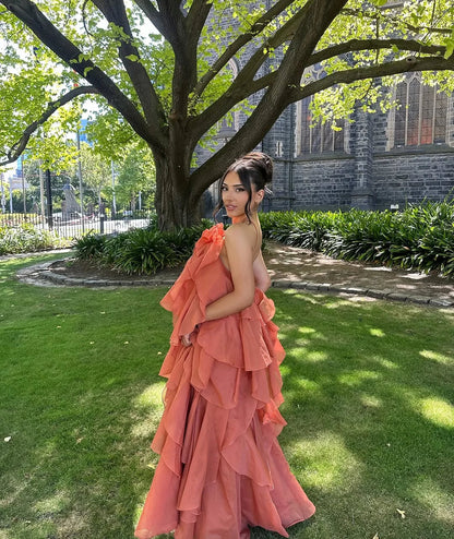 Glamorous Ruffle Formal Evening Maxi Dress — product view 2