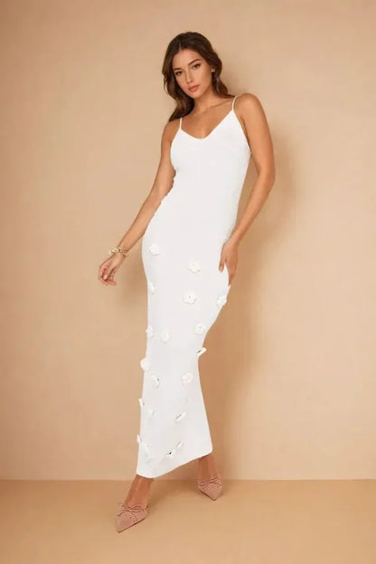 Elegant Floral Evening Formal Maxi Dress — product view 1