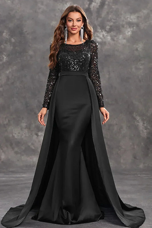 Glamorous Women's Black Sequin Formal Evening Maxi Dress — product view 2