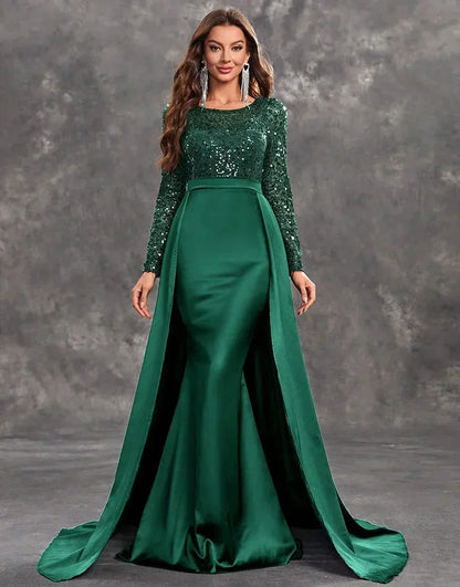Glamorous Women's Black Sequin Formal Evening Maxi Dress — product view 5