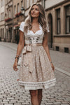 Victoria | Women's Embroidered Dirndl-Style Midi Dress – product image 1