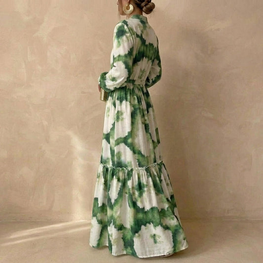 Maxi Dress | Women's Floral Long-Sleeve Boho