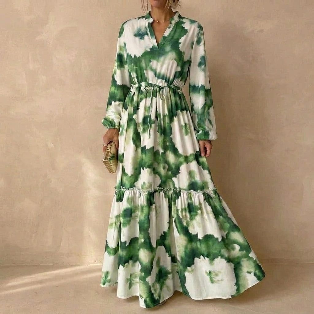 Maxi Dress | Women's Floral Long-Sleeve Boho