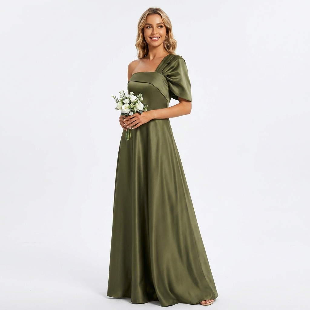 Wedding Guest Dress | Women's One-Shoulder Ruffle